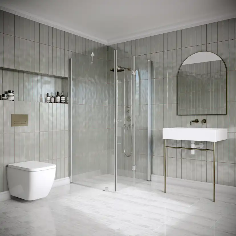 Duschhörn Hietakari Classic 147 Fast Vägg och Vikbar Dörr