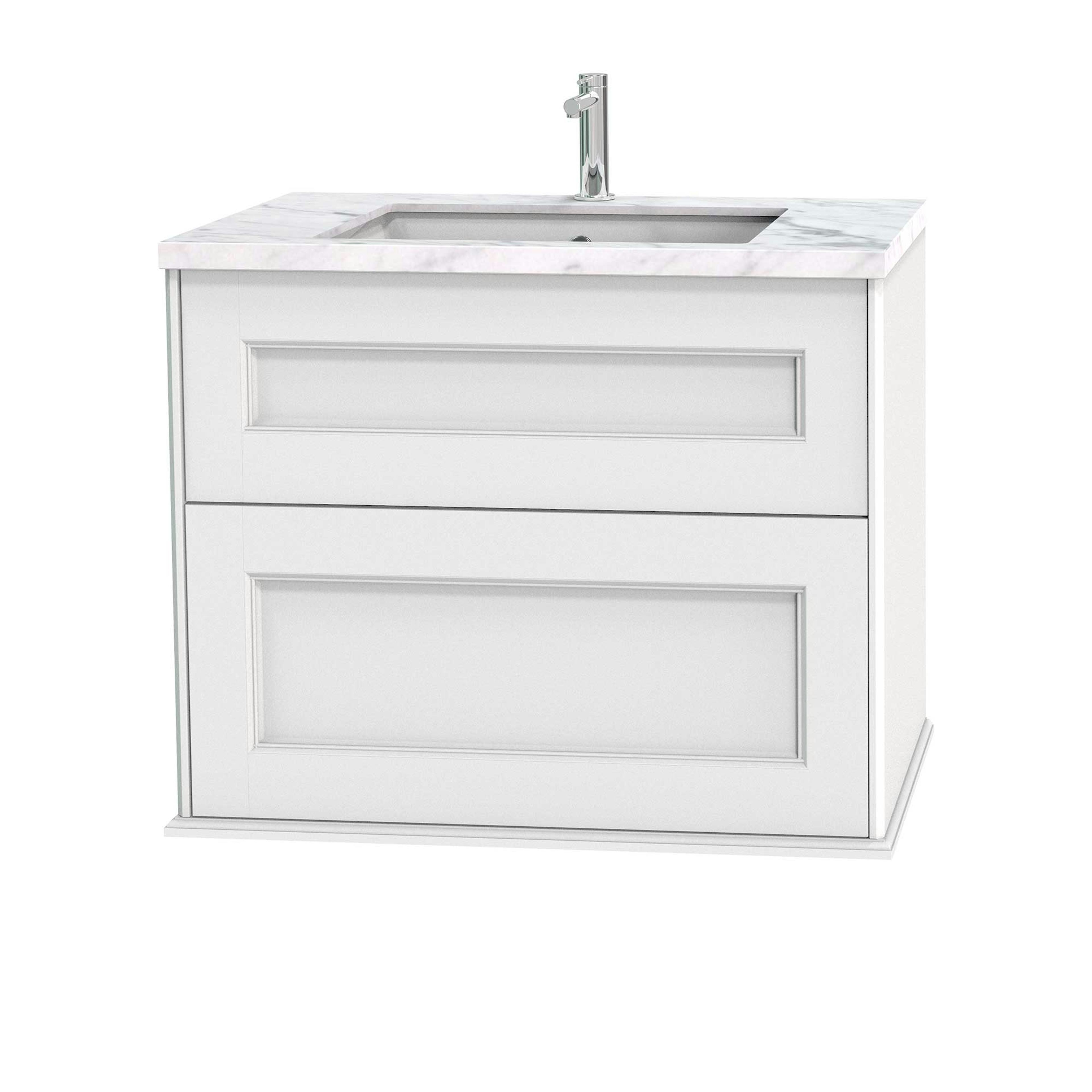 Tvättställsskåp Miller Badrum Kensington 80 med Lådor Vägghängd för Bänkskiva