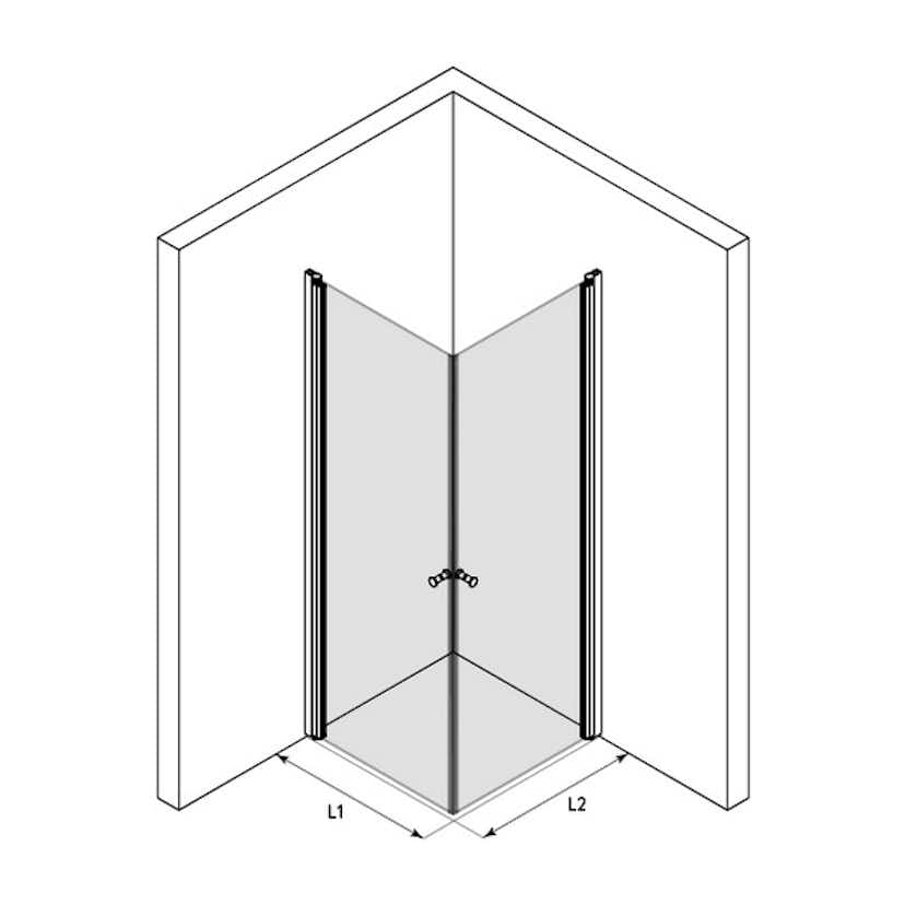 Duschhörn Hietakari Classic 148 Vändbara Dörrar