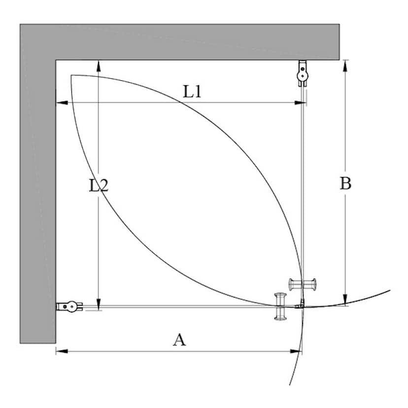 Duschhörn Hietakari Classic 148 Vändbara Dörrar