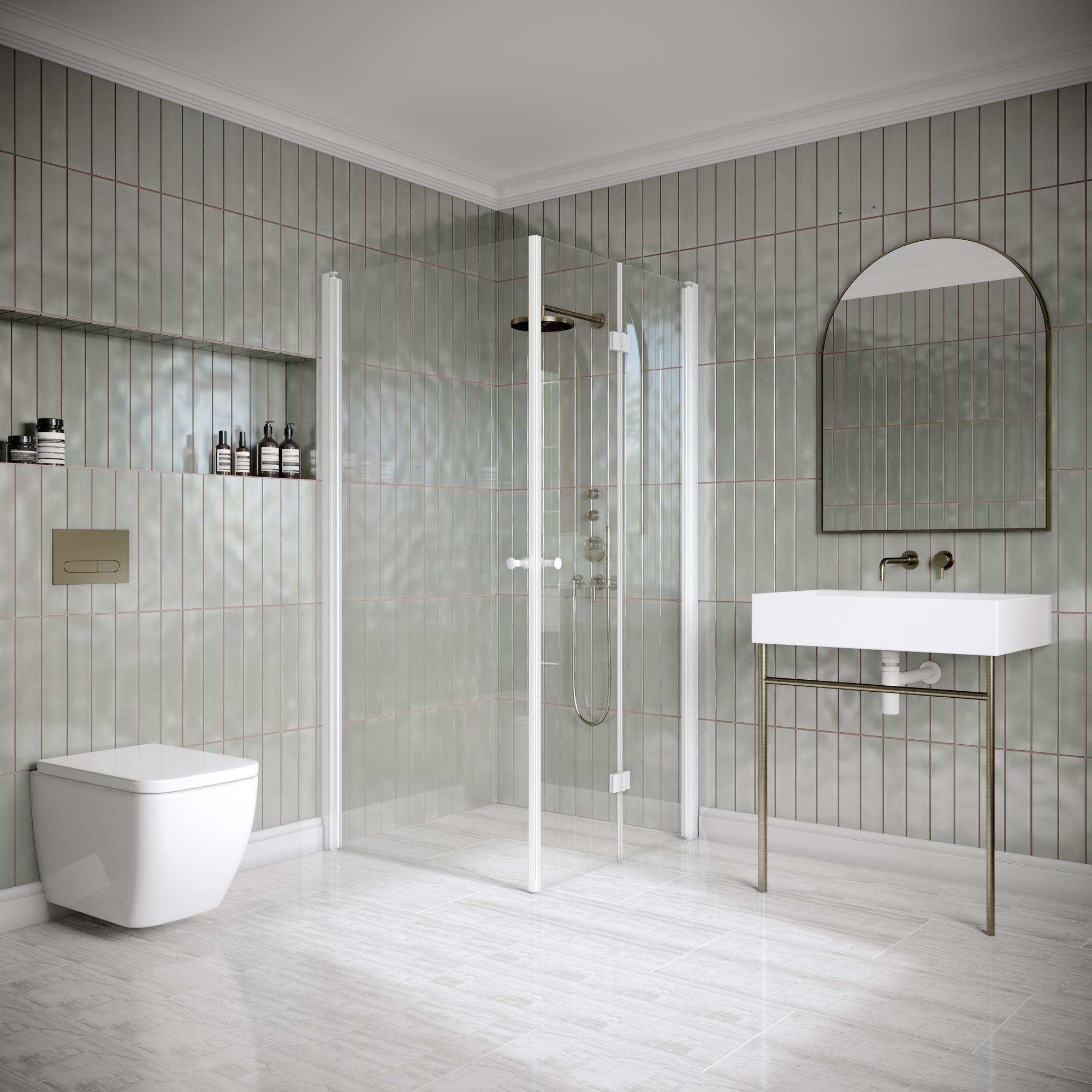 Duschhörn Hietakari Classic 149 Vändbar Dörr och Vikbar Dörr