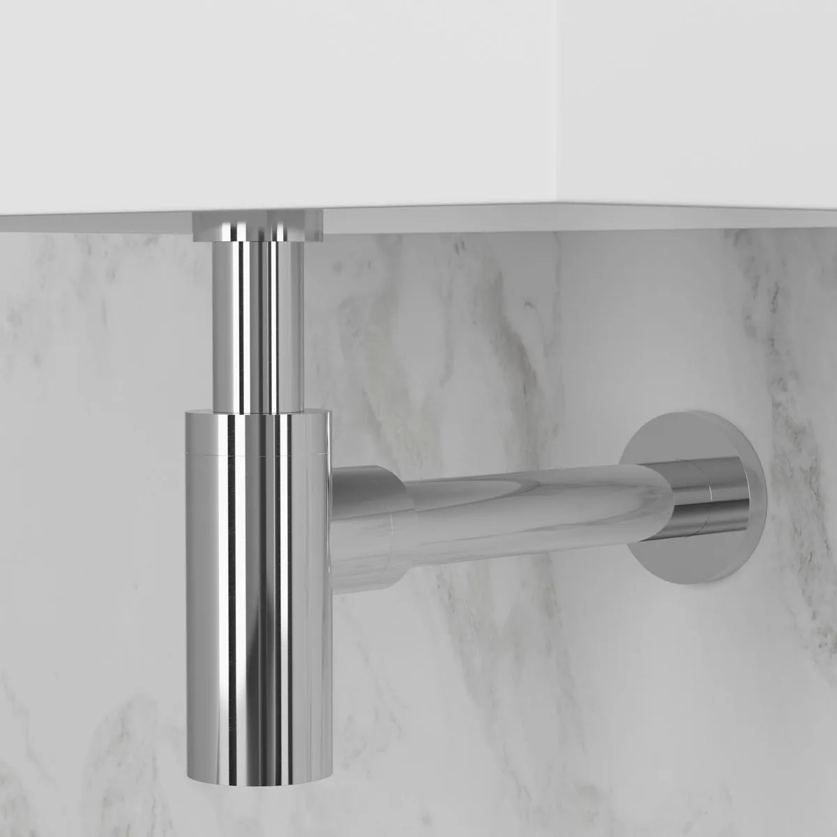 Vattenlås Scandtap Style i Rostfritt Stål för Handfat