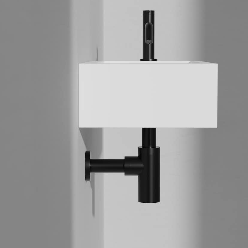 Vattenlås Scandtap Style i Rostfritt Stål för Handfat