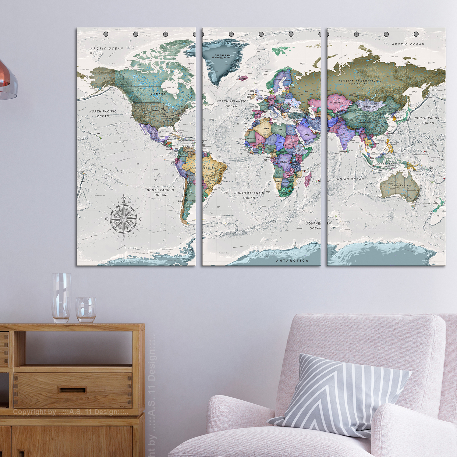 Anslagstavla Arkiio World Destinations 3 Delar