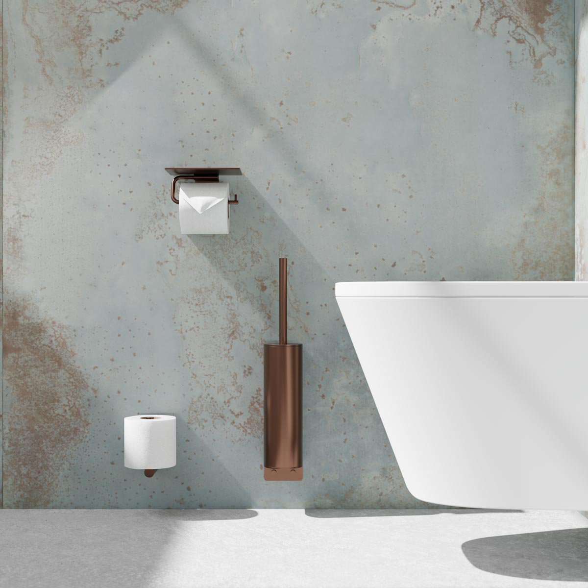 Toalettpappershållare Scandtap Style med Förvaringshylla - Rostfritt Stål