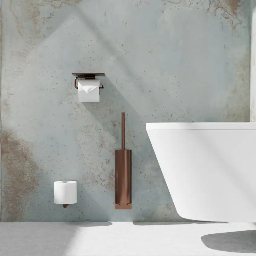 Toalettpappershållare Scandtap Style med Förvaringshylla - Rostfritt Stål