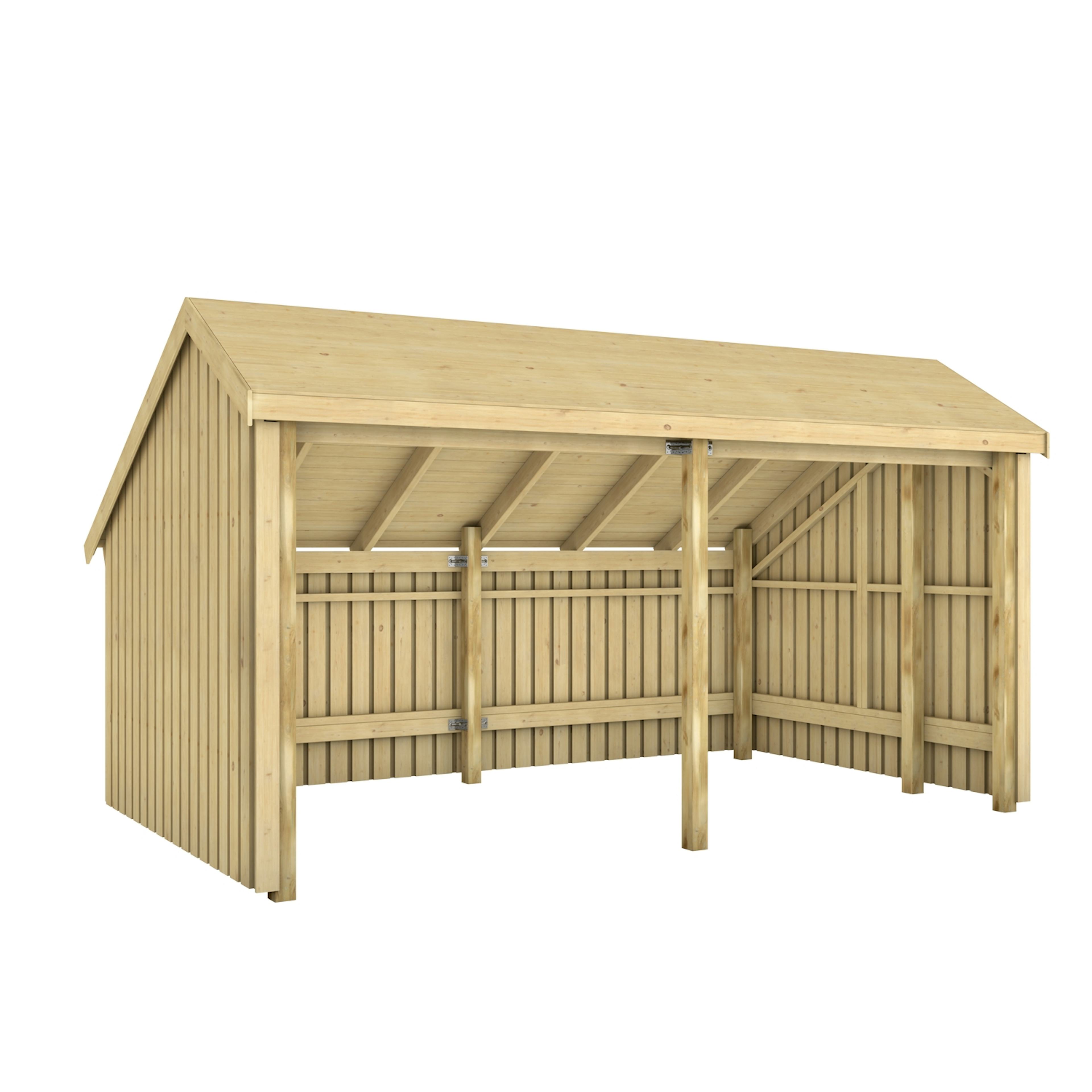 Redskapsbod PLUS Multi 10,5 m² Trädgårdshus med 2 Moduler