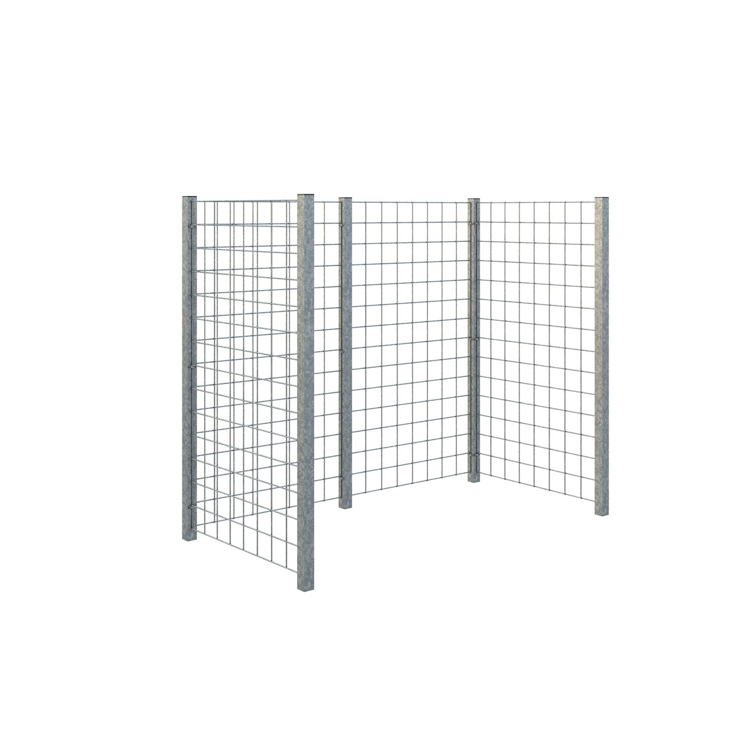 Avfallsskjul PLUS Stålspaljér 173,5×89×147 cm