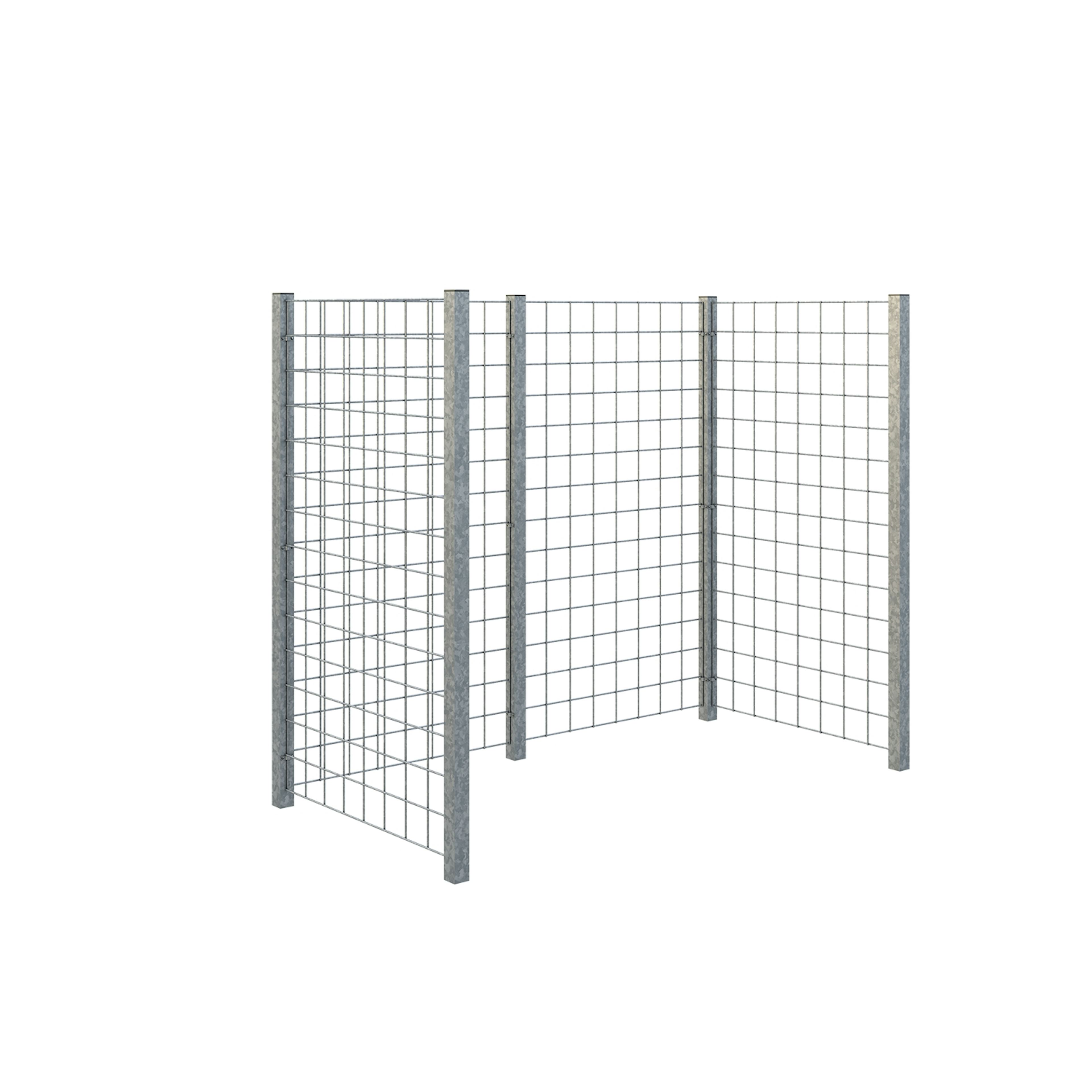 Avfallsskjul PLUS Stålspaljér 173,5×89×147 cm