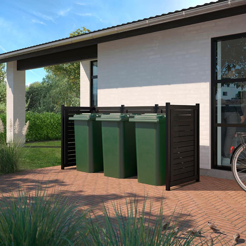 Avfallsskjul PLUS Lund 245×85×124 cm