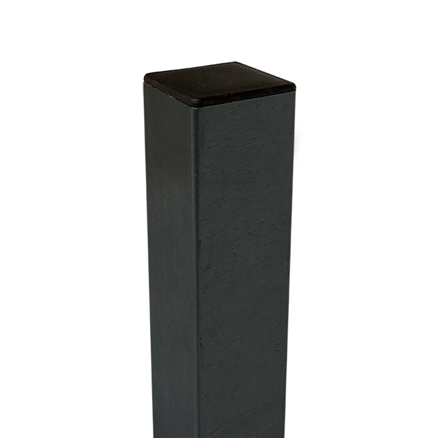 Stålstolpe 8x8x186 cm - till nedgrävning - inkl. 1 st. stolphatt