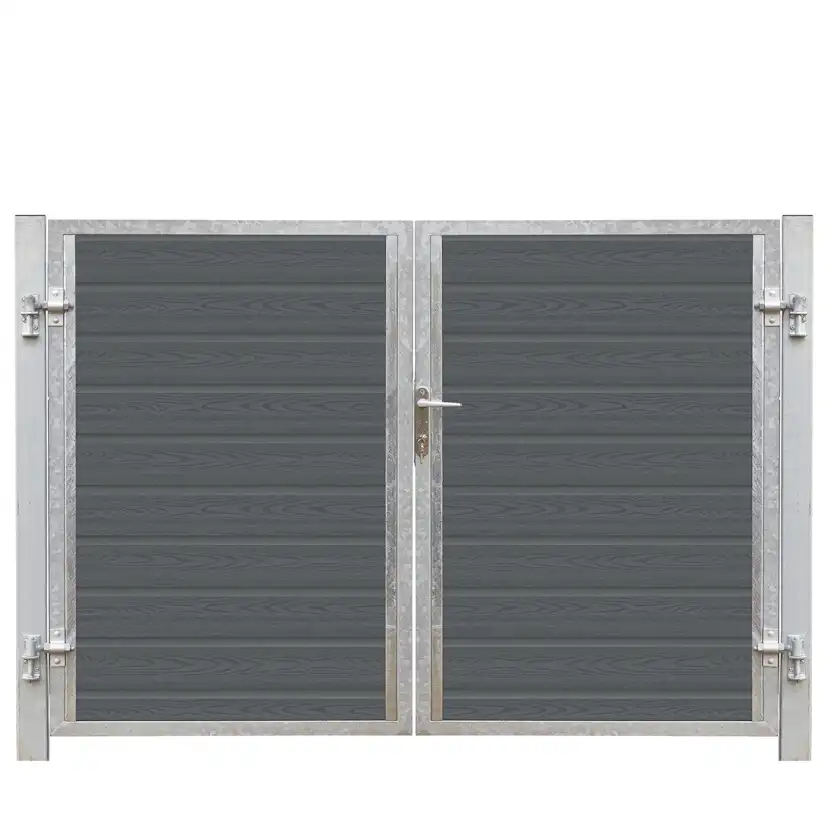 Artura Dubbelgrind Högervänd 197×135 cm + 16 cm stålstolpar