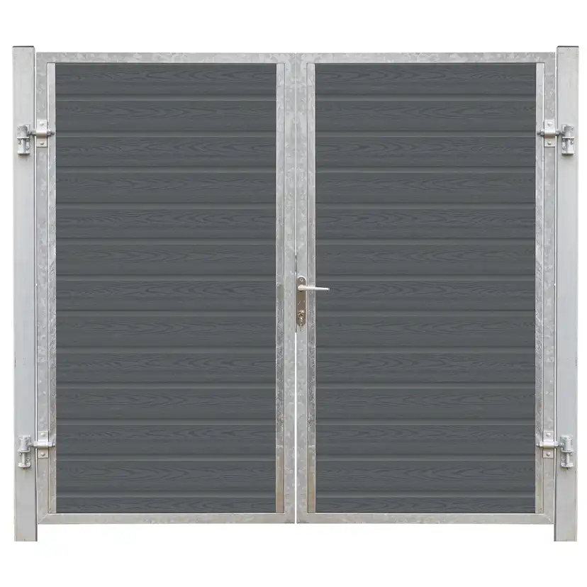 Artura Dubbelgrind Högervänd 197×175 cm + 16 cm stålstolpar