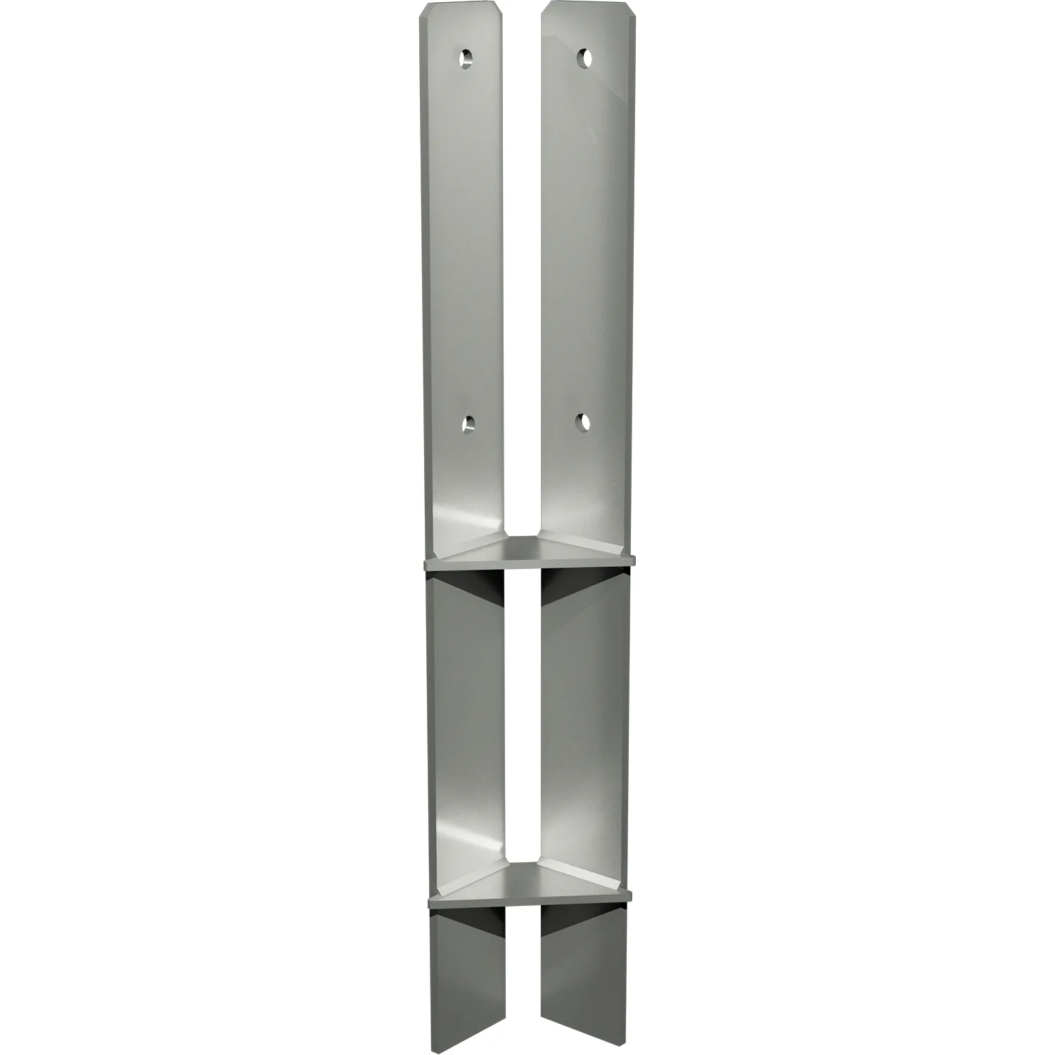 Hörn PLUS stolparfot för nedgjutning För stolpar 9x9x cm - Längd 60 cm