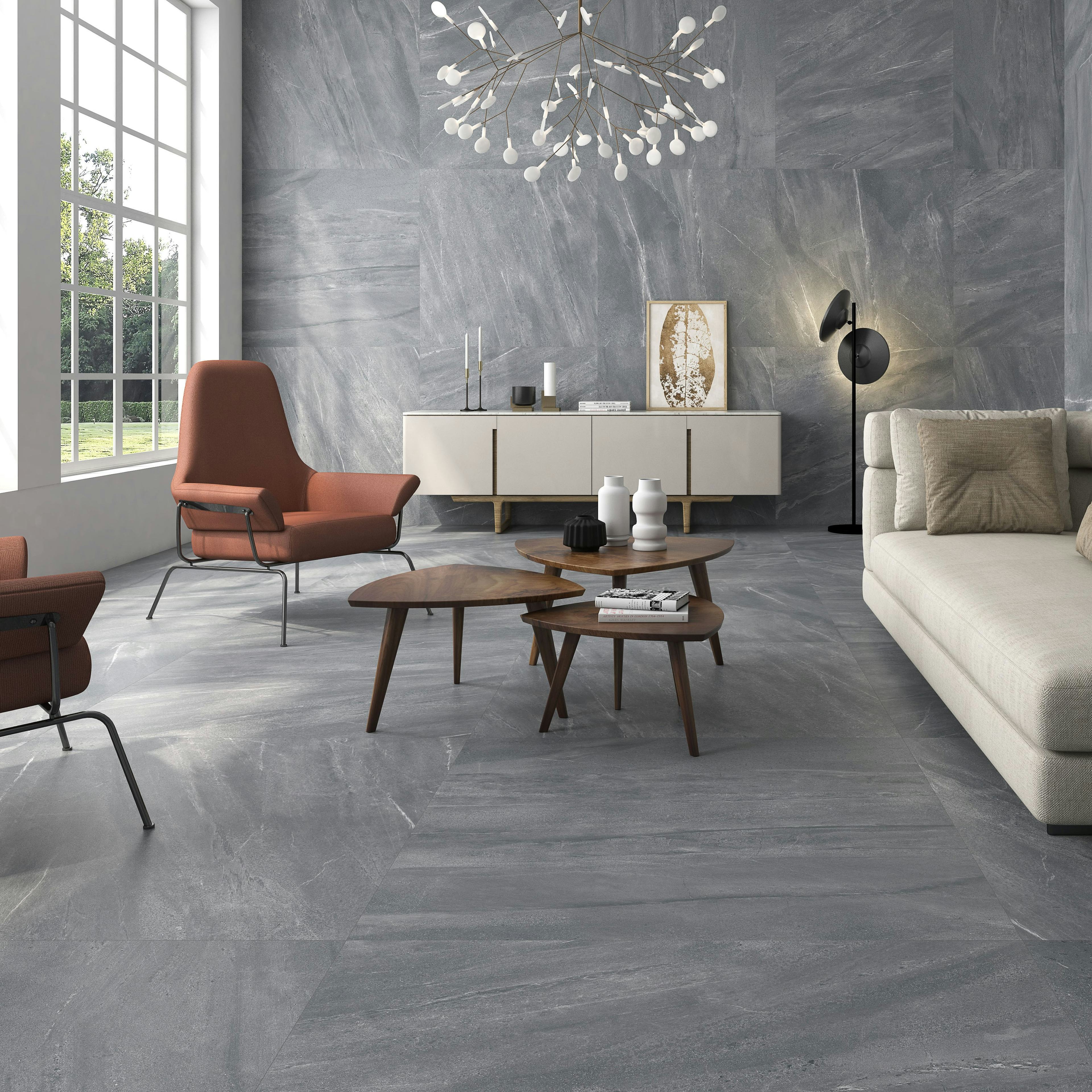 Klinker Tenfors Lavica Gris Marmor Matt 60x60 cm