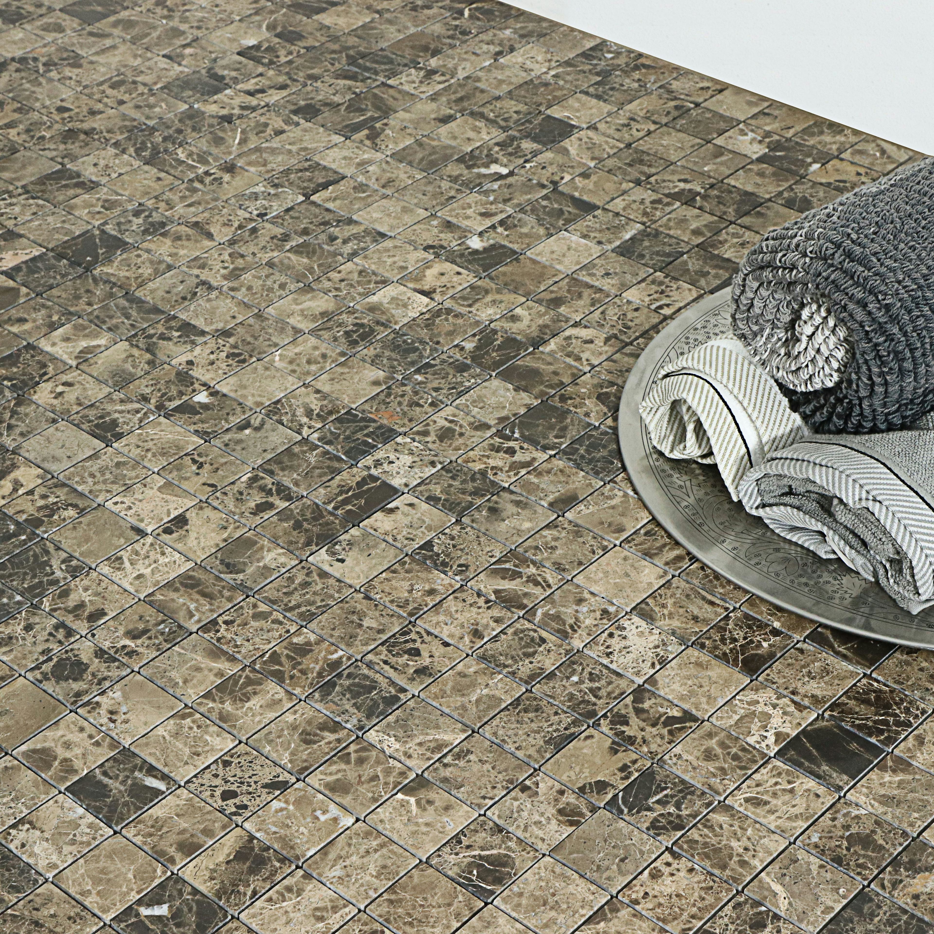 Mosaik Tenfors Marmor Emperador 5x5 cm