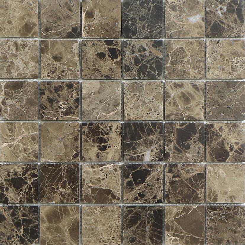 Mosaik Tenfors Marmor Emperador 5x5 cm