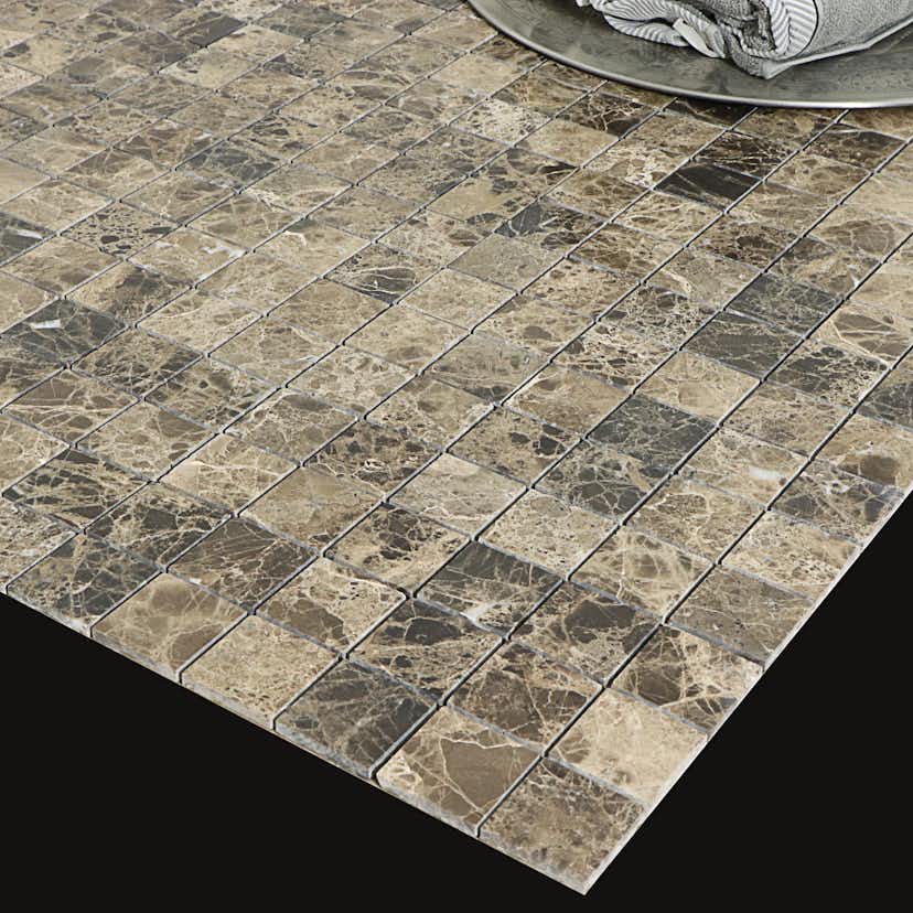 Mosaik Tenfors Marmor Emperador 5x5 cm