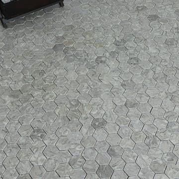 Mosaik Tenfors Marmor Heagon Ever Grey 5x5 cm