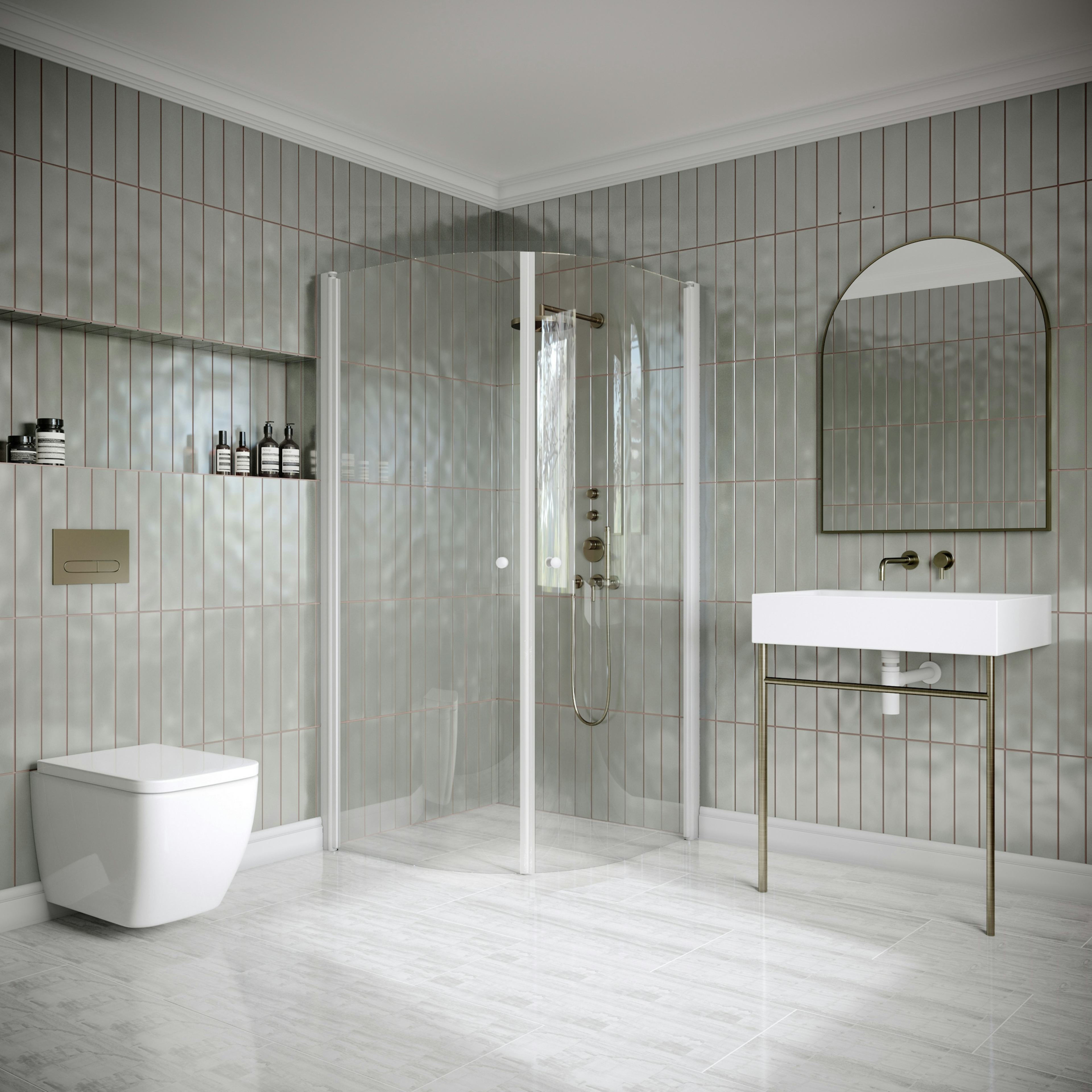 Duschhörn Hietakari Classic 155 Rund med Vändbara Dörrar