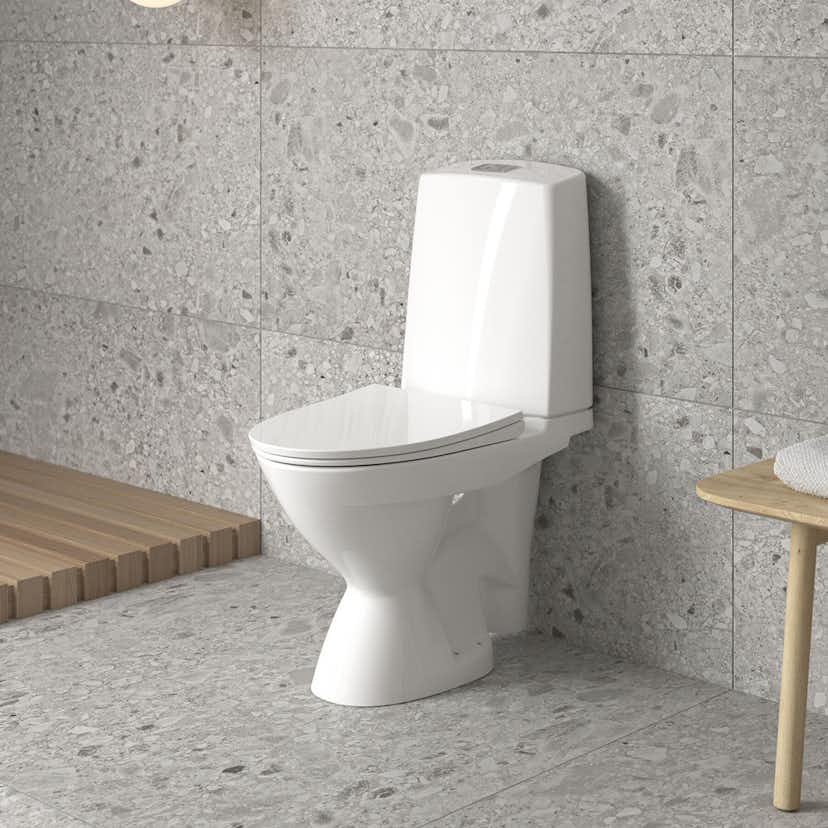 Toalettstol Ifö Vinta Rimfree Förhöjd Öppet S-lås