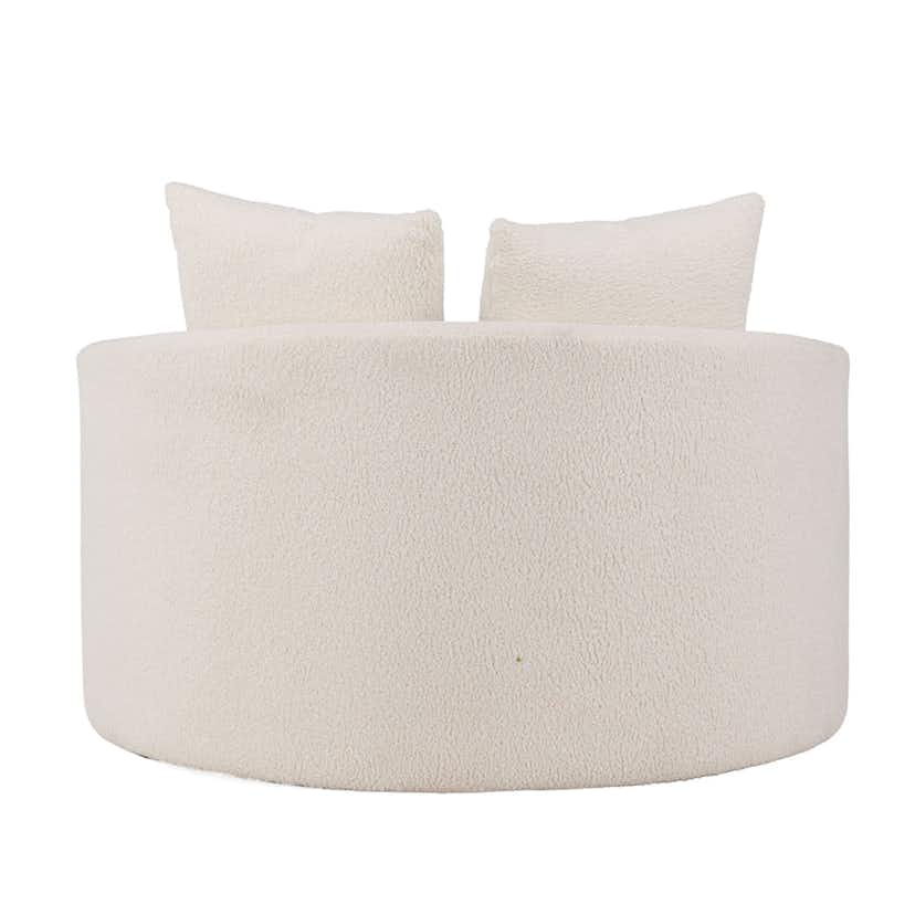 2-sitssoffa Venture Home Kelso Vit Helklädd Teddytyg