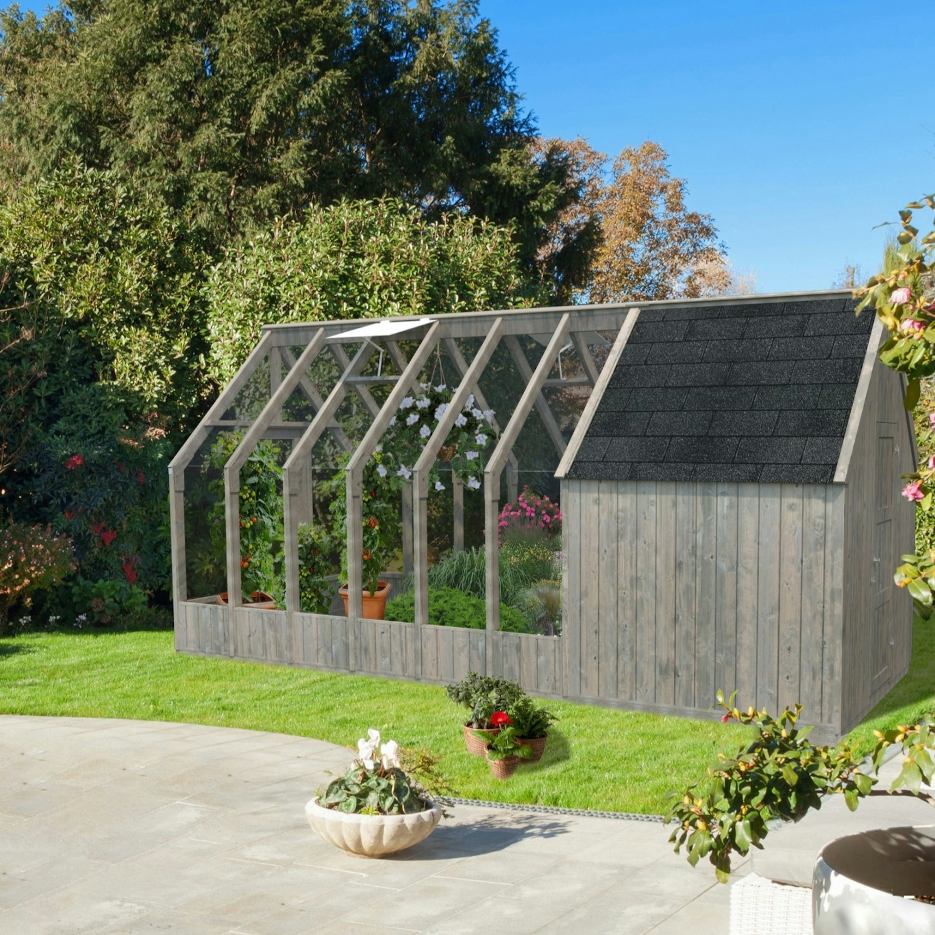 Förråd Palmako Emilia 4,4 m² Redskapsbod i Trä