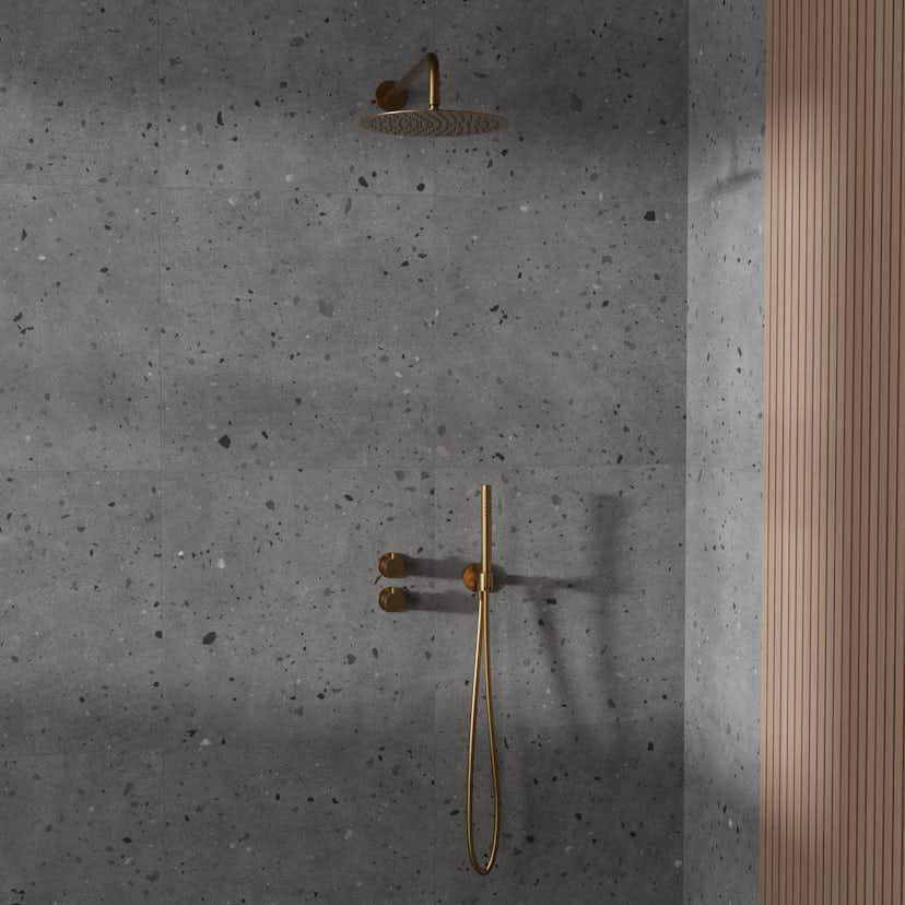 Takduschset Scandtap Steel Harmonized 2X för Inbyggnad