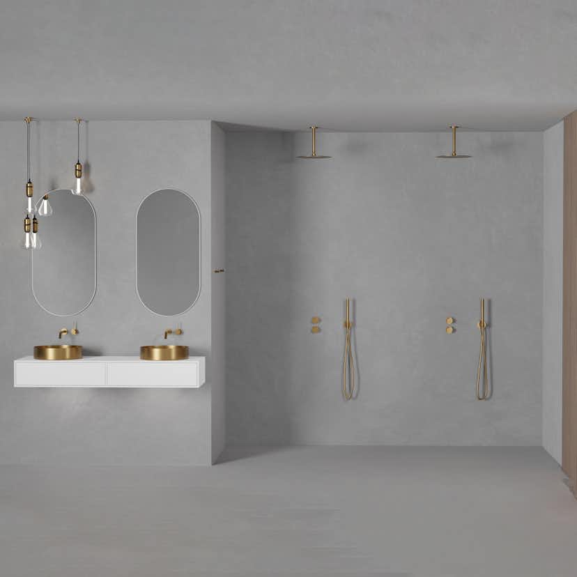 Takduschset Scandtap Steel Harmonized 2Z för Inbyggnad