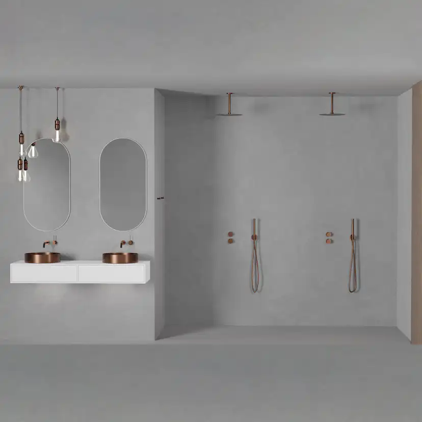 Takduschset Scandtap Steel Harmonized 2Z för Inbyggnad