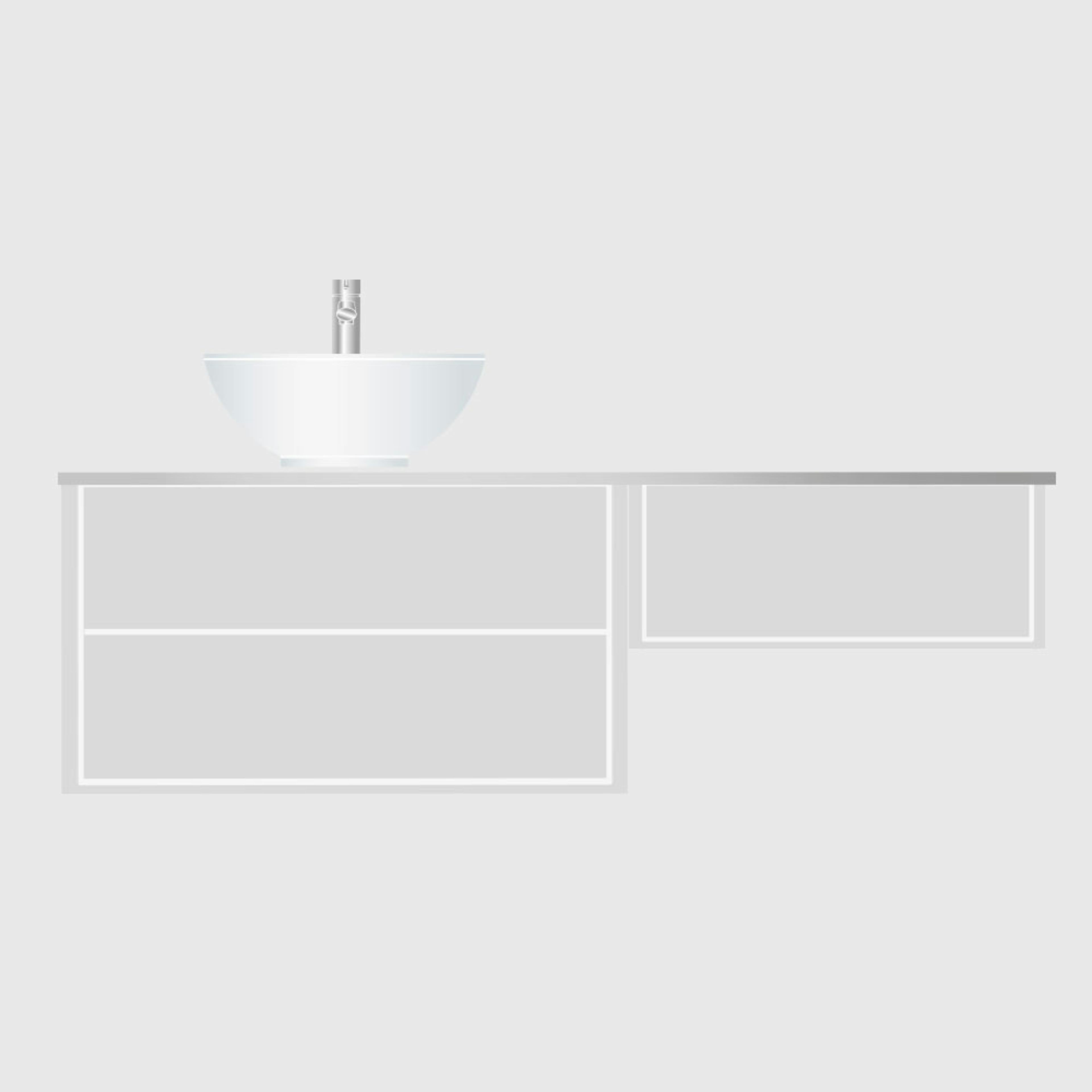 Tvättställsskåp Hafa Edge 800 med Sidomodul 600