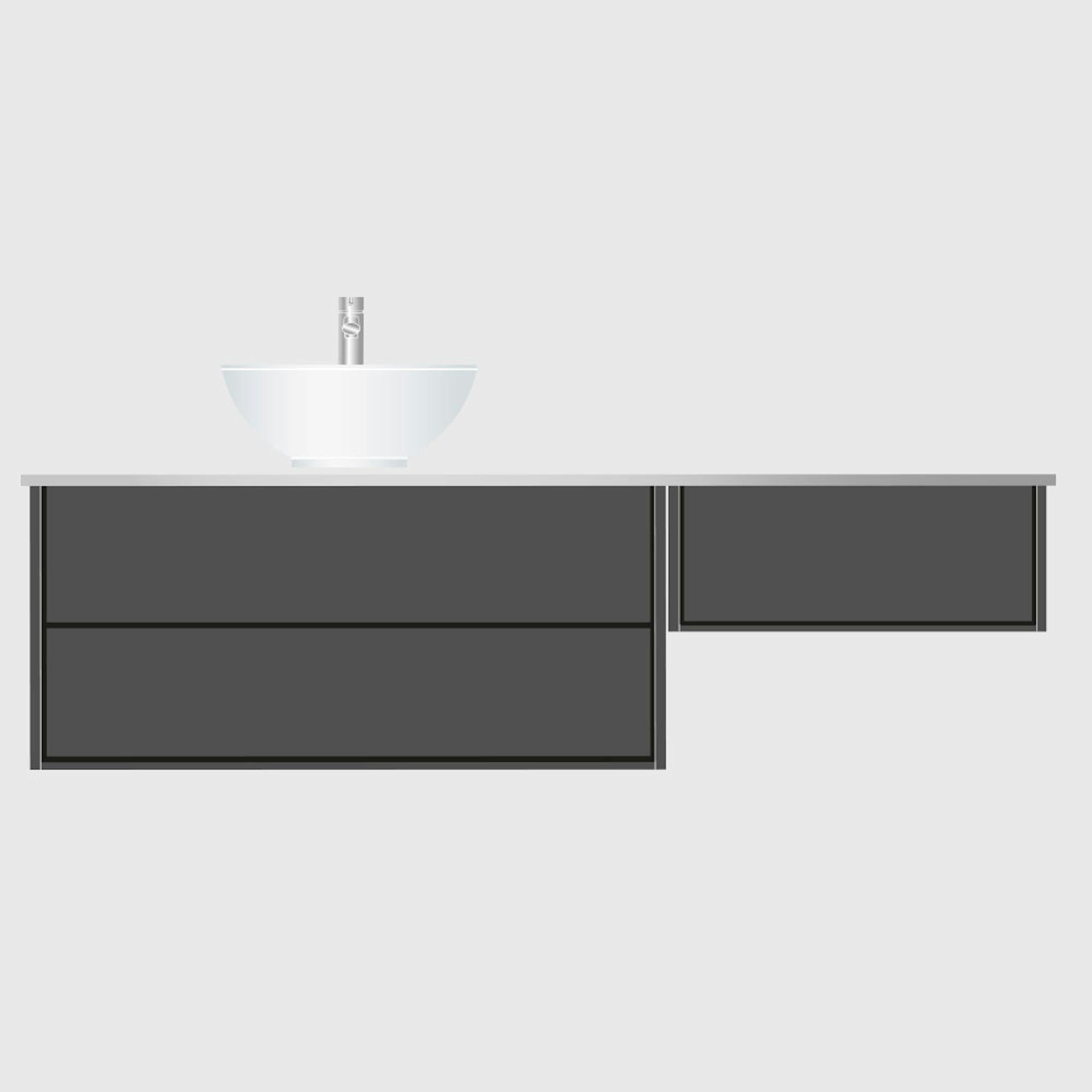 Tvättställsskåp Hafa Edge 1000 med Sidomodul 600