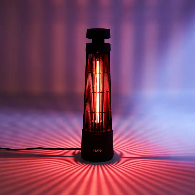 Terrassvärmare HEAT1 ECO High-line Golvmodell 1200W Svart