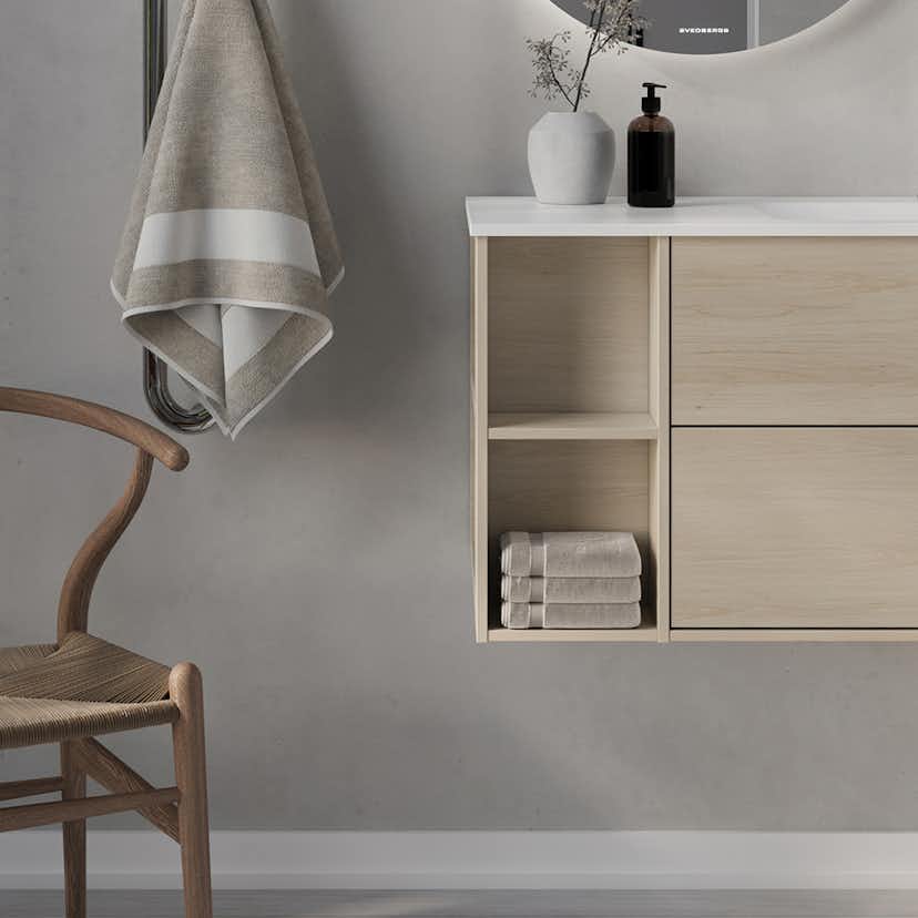 Tvättställsskåp Svedbergs Epos 100x45 med 2 Lådor