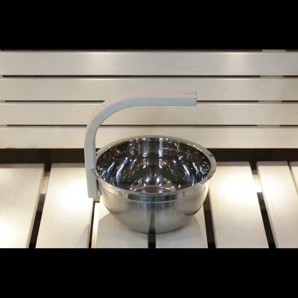 Bastuhink SAWO Böjt Handtag 5L Rostfritt Stål