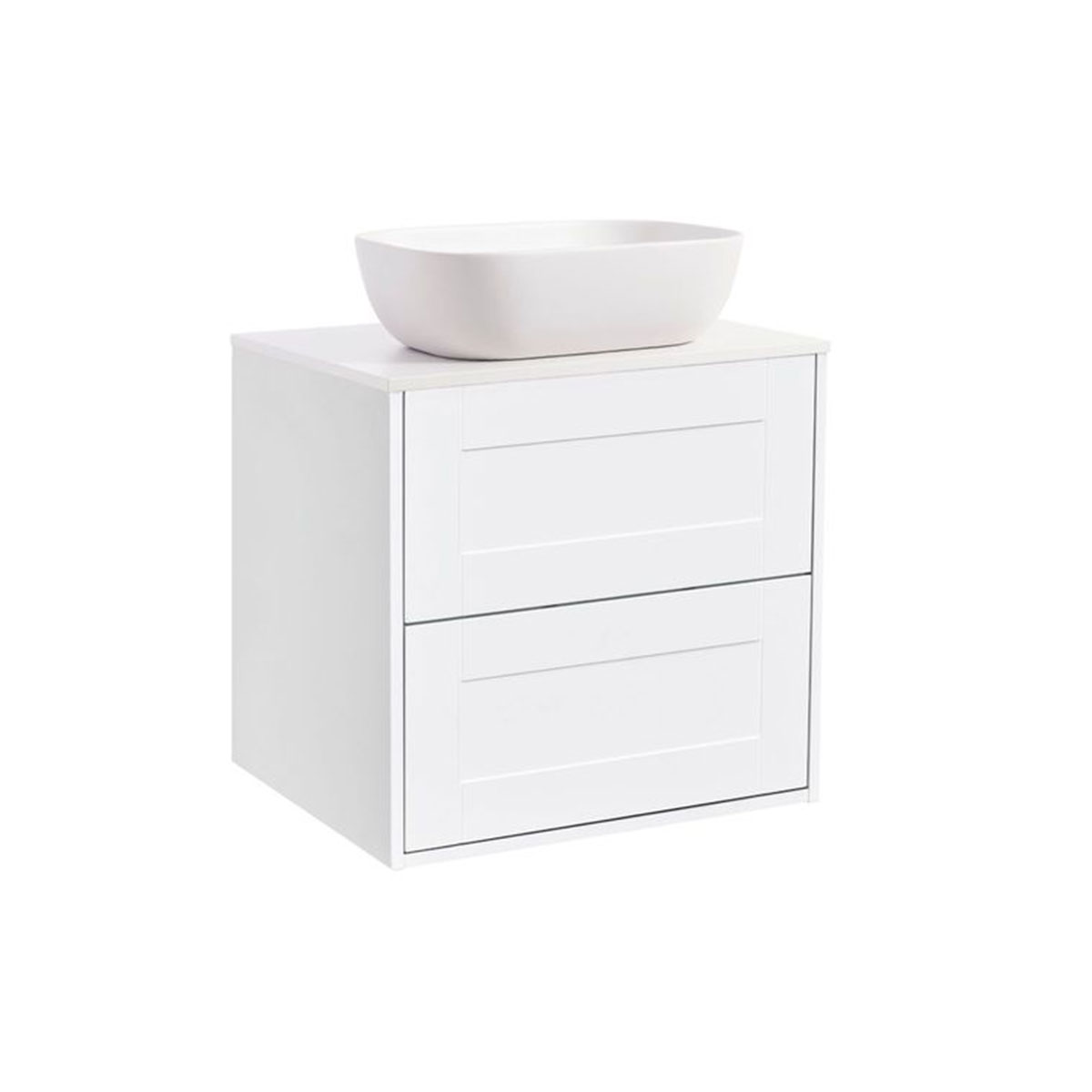 Tvättställsskåp Alterna Gabriella med Bänkskiva Kvartskomposit och Rektangulärt Tvättställ