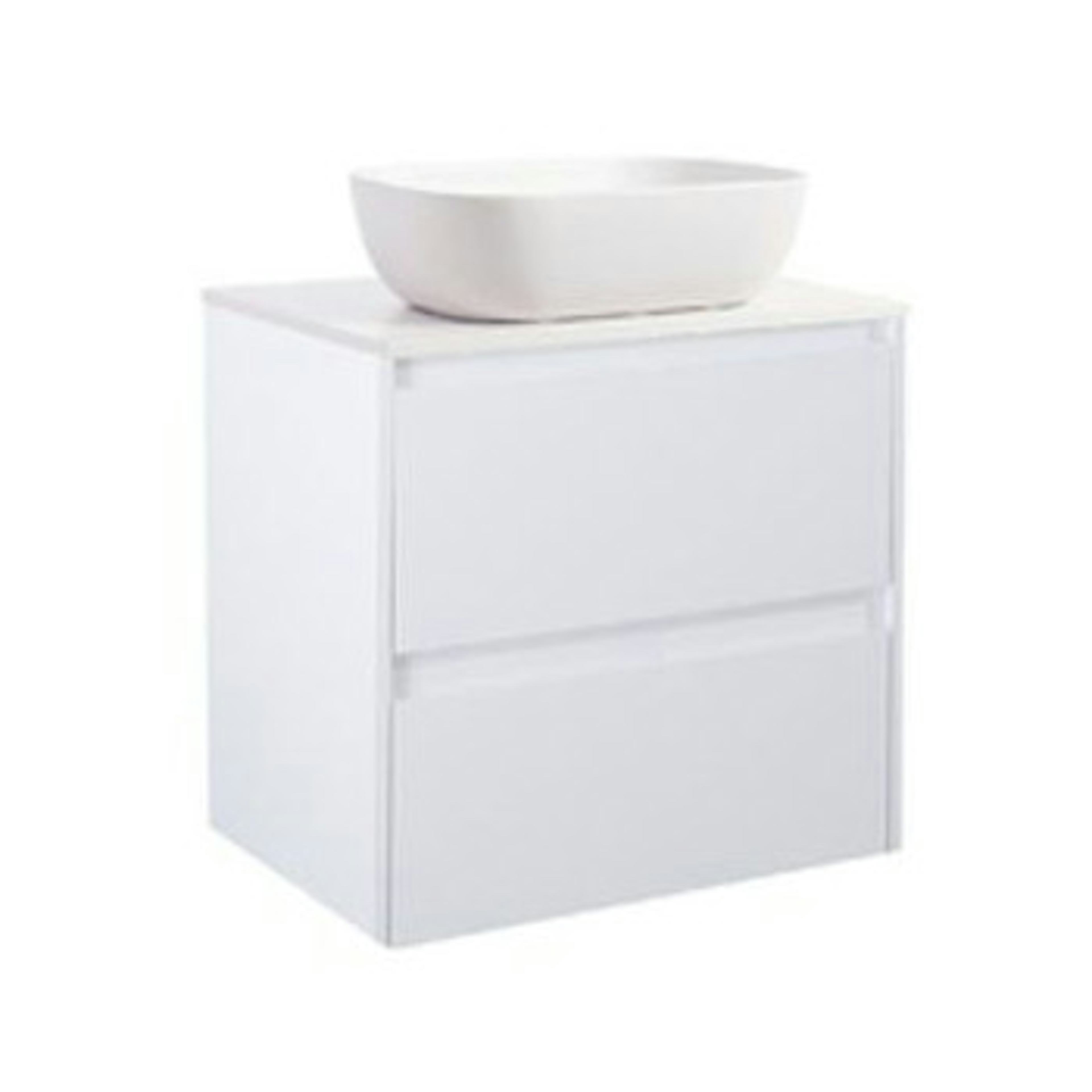 Tvättställsskåp Alterna Luxor med Bänkskiva Kvartskomposit och Rektangulärt Tvättställ