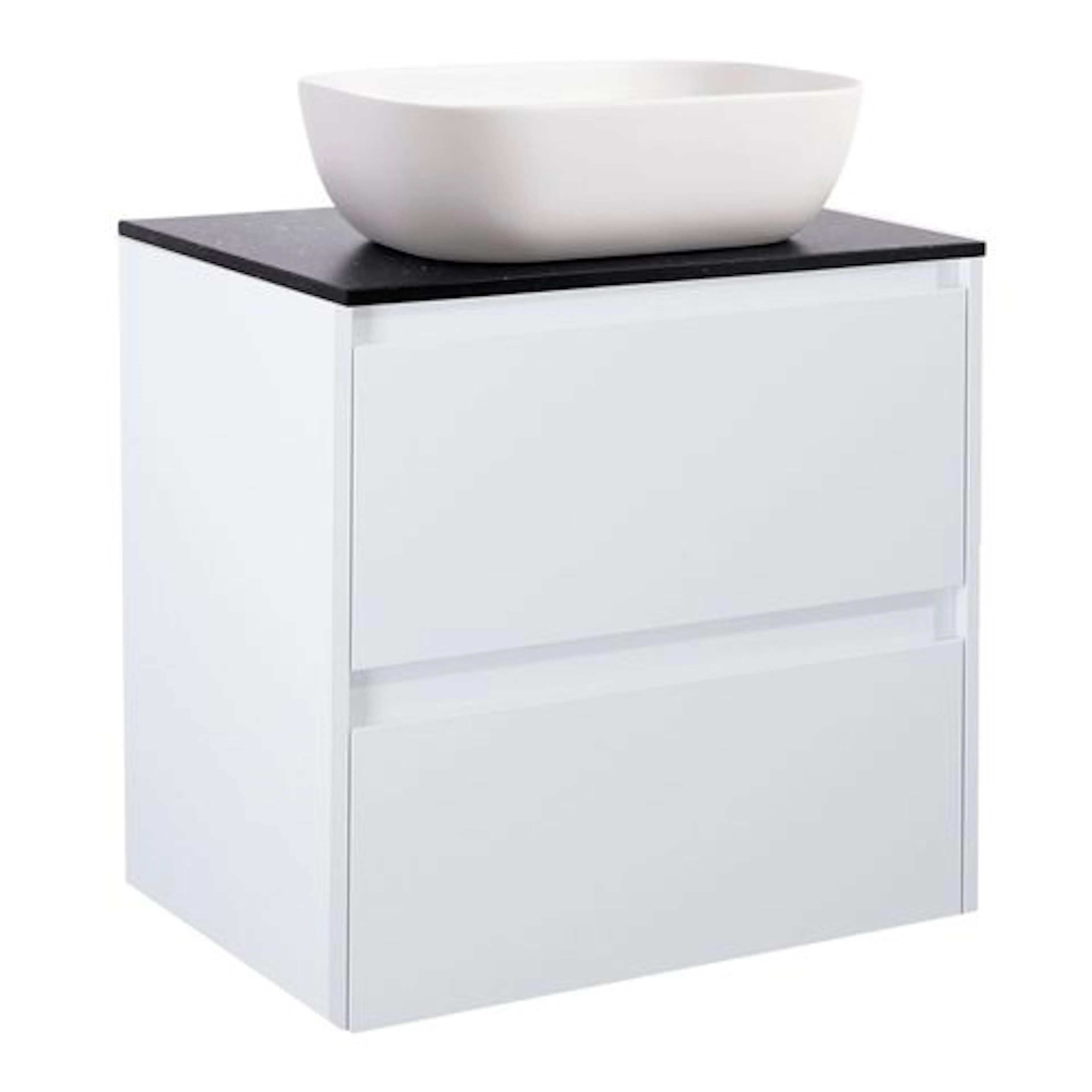 Tvättställsskåp Alterna Luxor med Bänkskiva Kvartskomposit och Rektangulärt Tvättställ