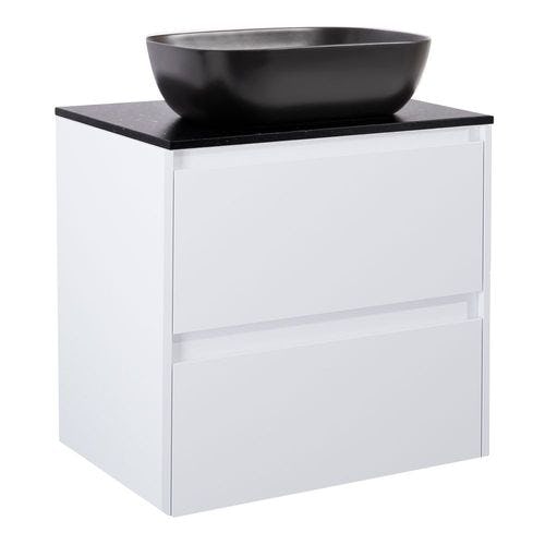 Tvättställsskåp Alterna Luxor med Bänkskiva Kvartskomposit och Rektangulärt Tvättställ