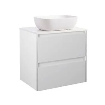 Tvättställsskåp Alterna Luxor med Bänkskiva Kvartskomposit och Rektangulärt Tvättställ