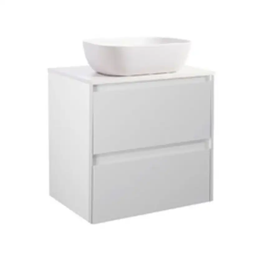 Tvättställsskåp Alterna Luxor med Bänkskiva Kvartskomposit och Rektangulärt Tvättställ