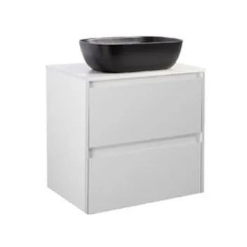 Tvättställsskåp Alterna Luxor med Bänkskiva Kvartskomposit och Rektangulärt Tvättställ