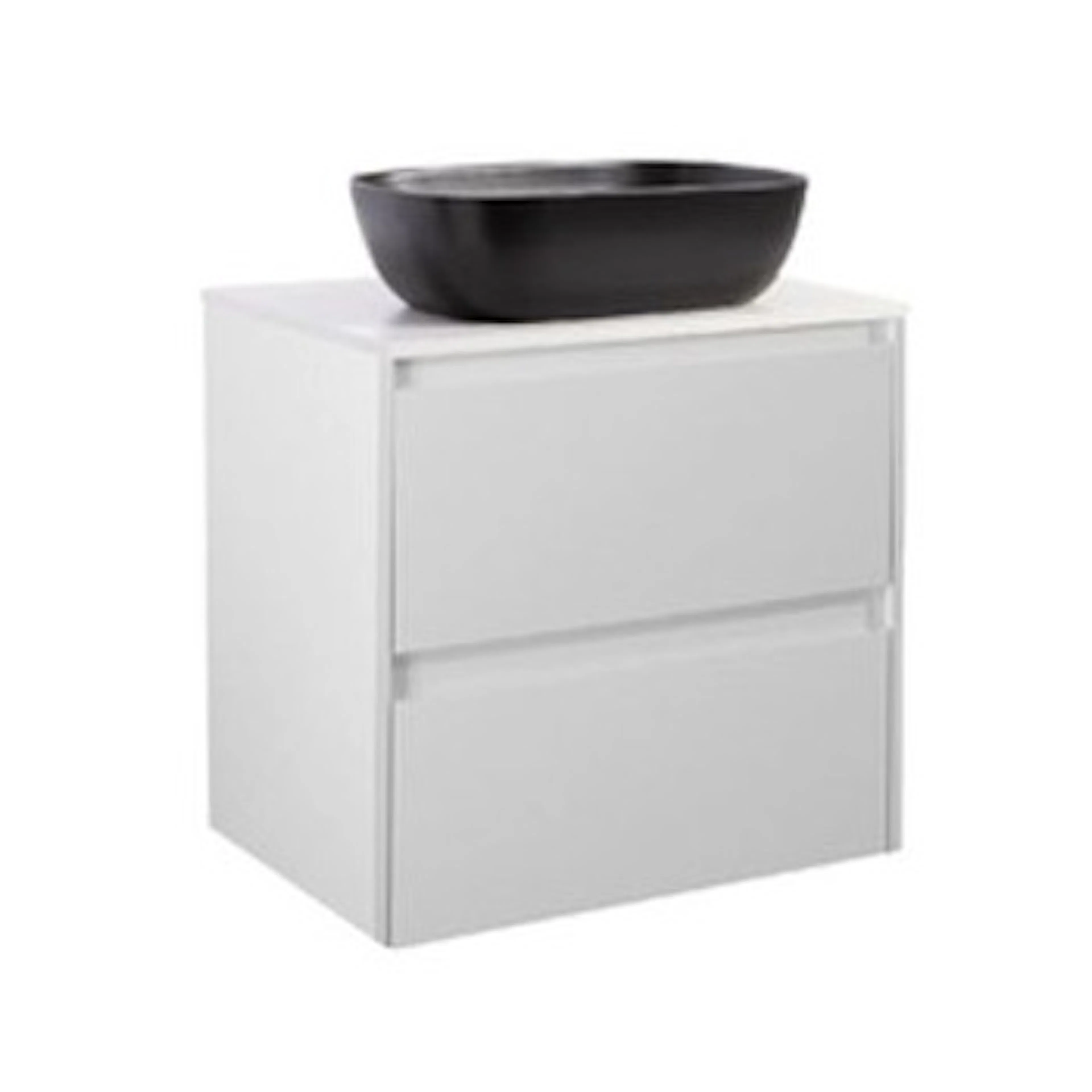 Tvättställsskåp Alterna Luxor med Bänkskiva Kvartskomposit och Rektangulärt Tvättställ