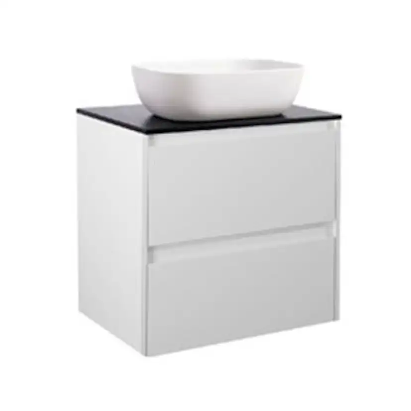 Tvättställsskåp Alterna Luxor med Bänkskiva Kvartskomposit och Rektangulärt Tvättställ