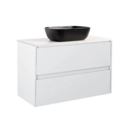 Tvättställsskåp Alterna Luxor med Bänkskiva Kvartskomposit och Rektangulärt Tvättställ