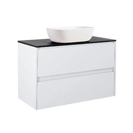 Tvättställsskåp Alterna Luxor med Bänkskiva Kvartskomposit och Rektangulärt Tvättställ