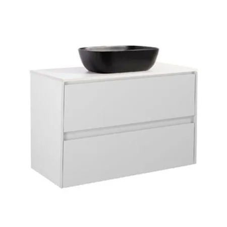 Tvättställsskåp Alterna Luxor med Bänkskiva Kvartskomposit och Rektangulärt Tvättställ