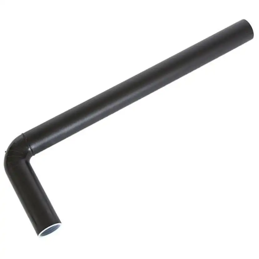 Utloppsrör Alterna Svart Enkel