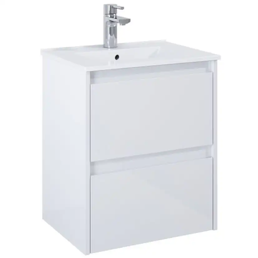 Tvättställsskåp Alterna Luxor Kompakt med Porslin Tvättställ