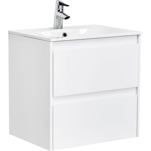 Tvättställsskåp Alterna Luxor Kompakt med Materialkomposit Tvättställ